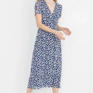 Madewell Blue Floral midi dress size 4
